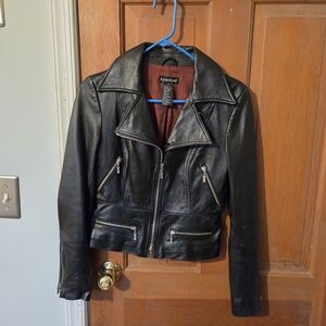 Bebe Classic Black Leather Jacket